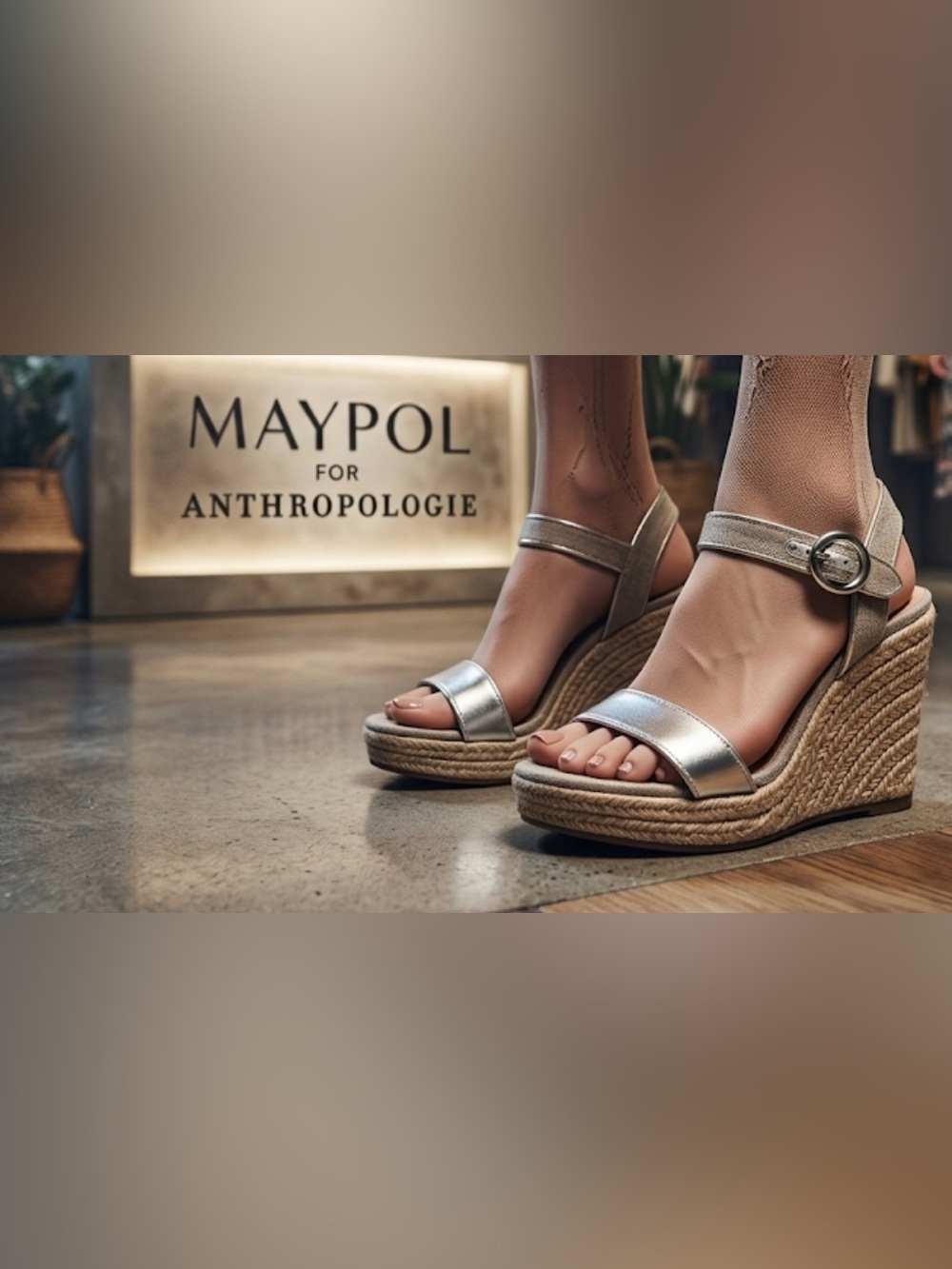 Authentic Anthropologie Maypol designer wedge espadrilles sandals 9
